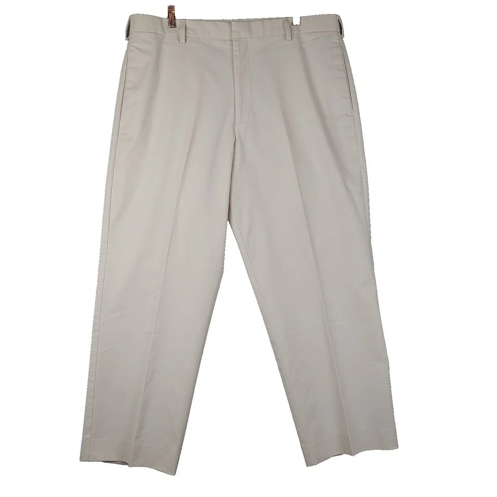Dockers Pants‎ Mens 36x29 (Actual 37x27) Ivory Flat Front Relaxed Fit Golf Chino